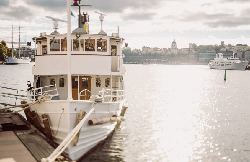Ferryboats on the berth in Stockholm